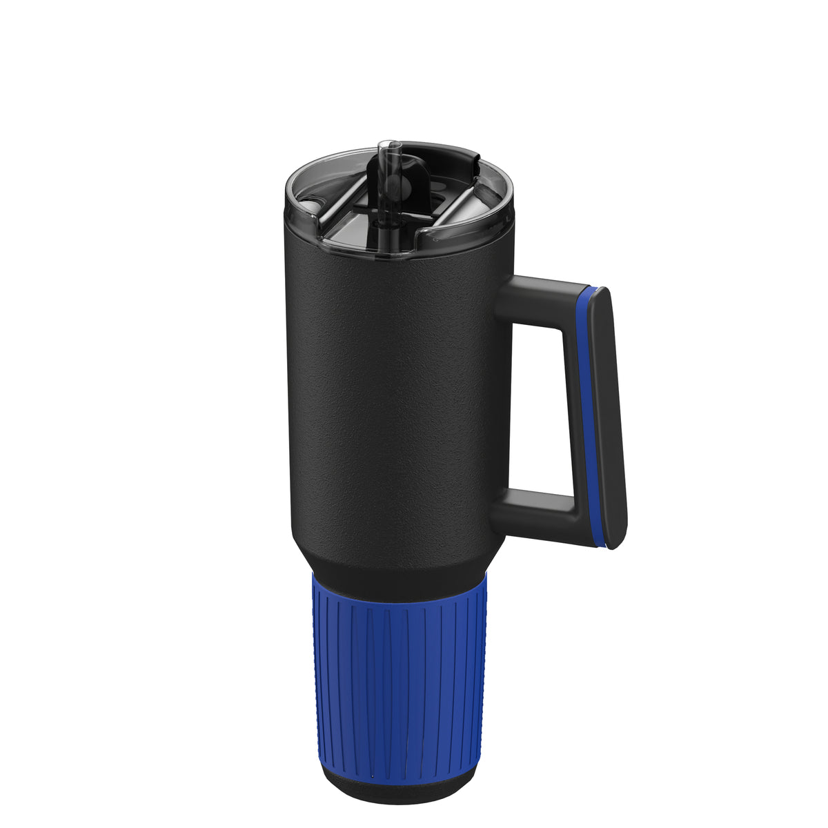 Becher: schwarz, Ring: blau, Hülle: blau