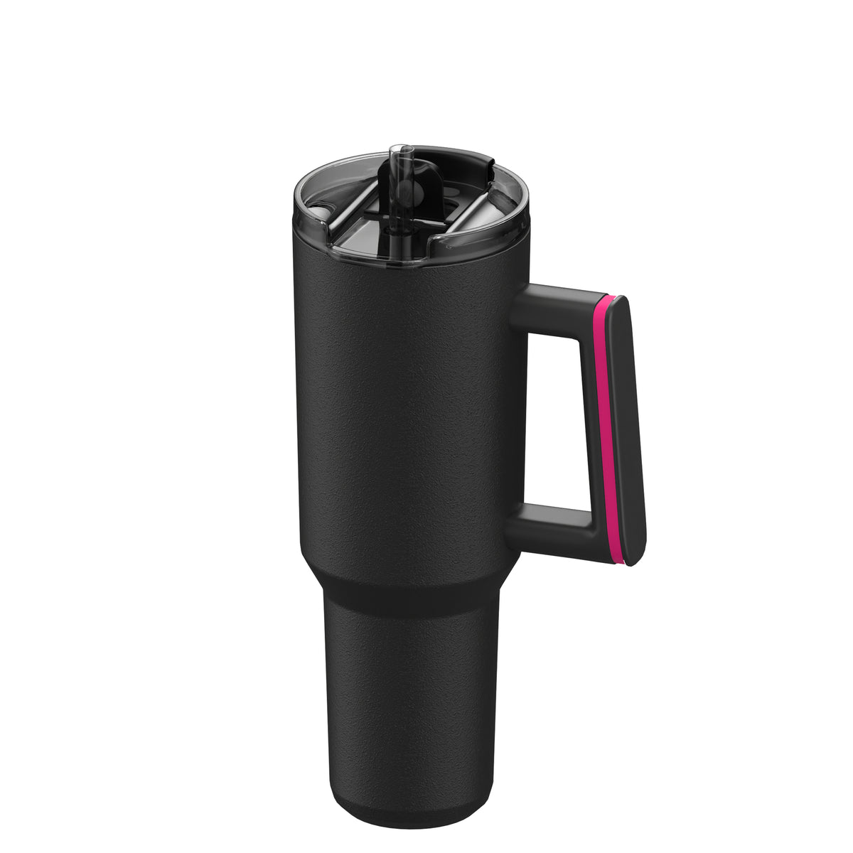Becher: schwarz, Ring: magenta