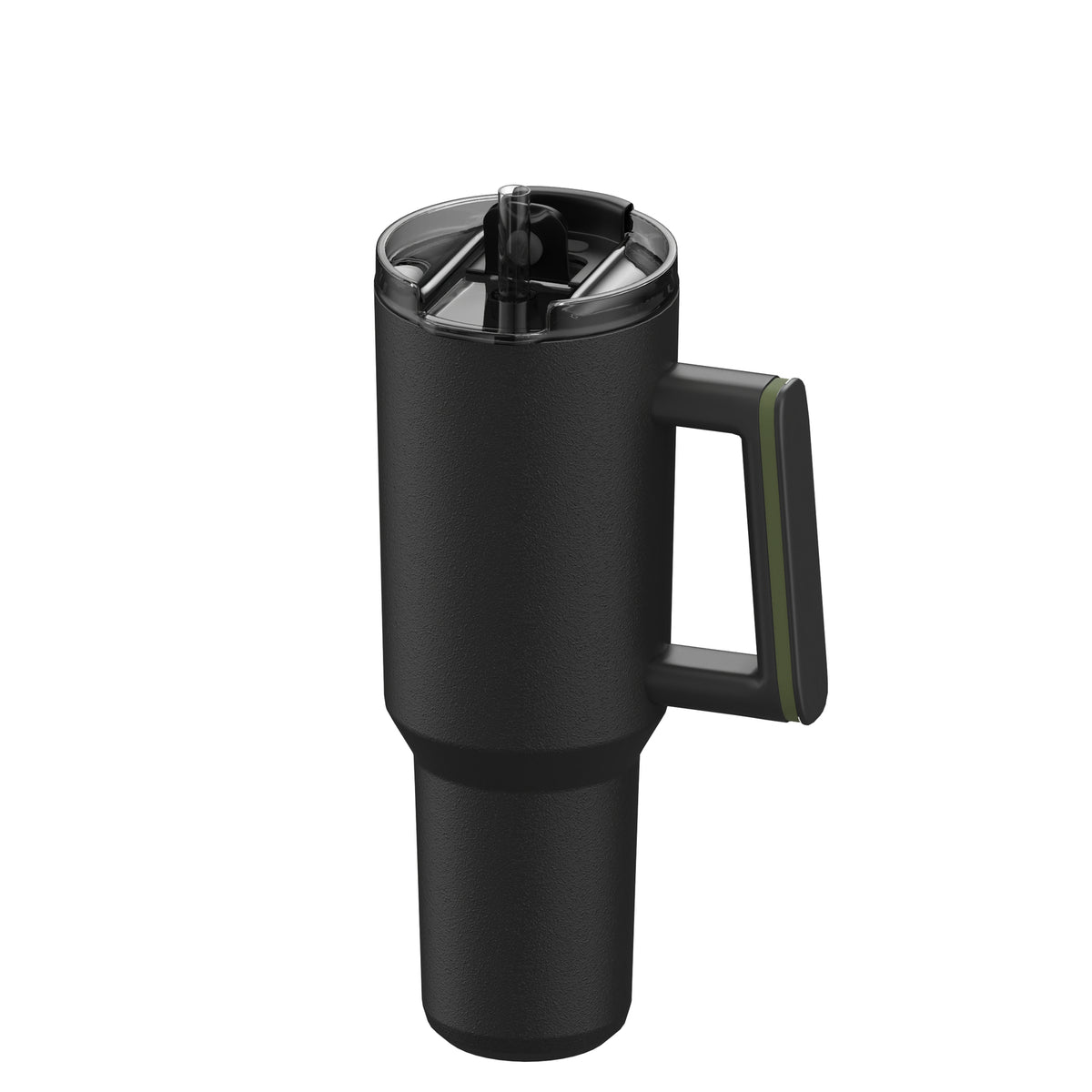 Becher: schwarz, Ring: olivgrün