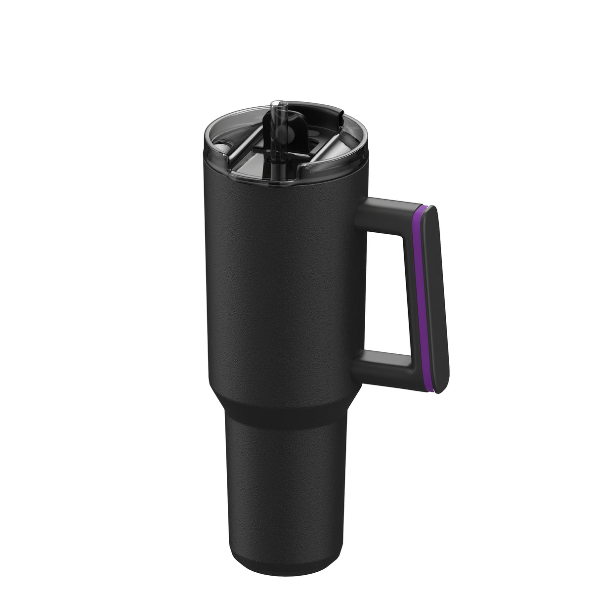 Becher: schwarz, Ring: lila