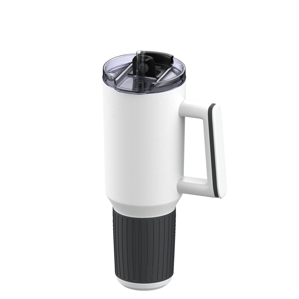 Becher: weiß, Ring: dunkelgrau, Hülle: dunkelgrau