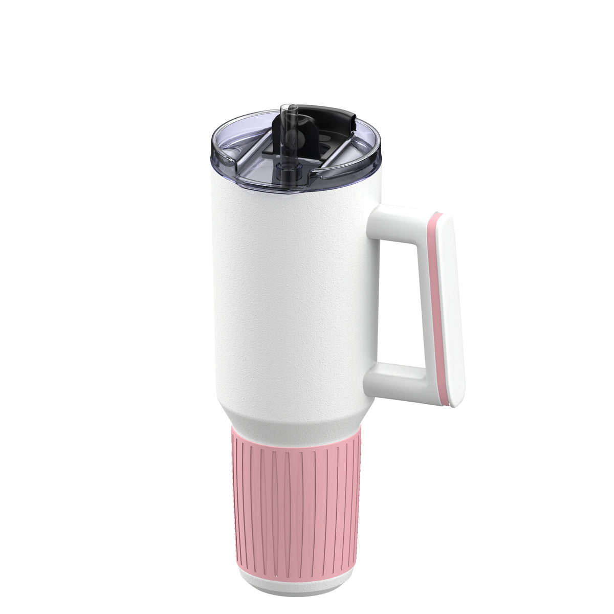 Becher: weiß, Ring: hellmagenta, Hülle: hellmagenta