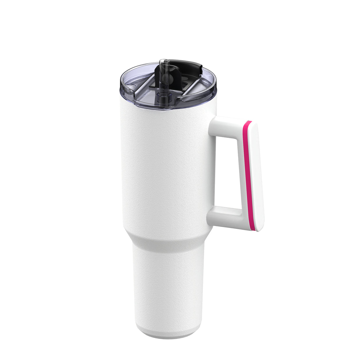 Becher: weiß, Ring: magenta