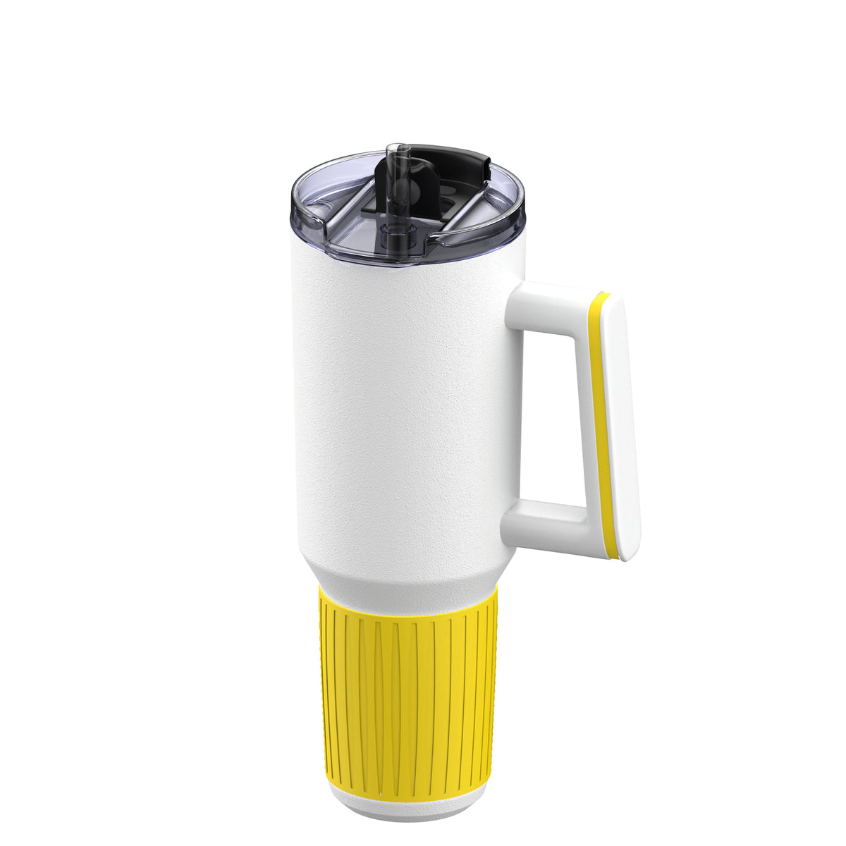 Becher: weiß, Ring: gelb, Hülle: gelb