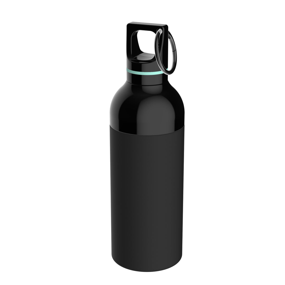 Flasche: schwarz, Ring: mint