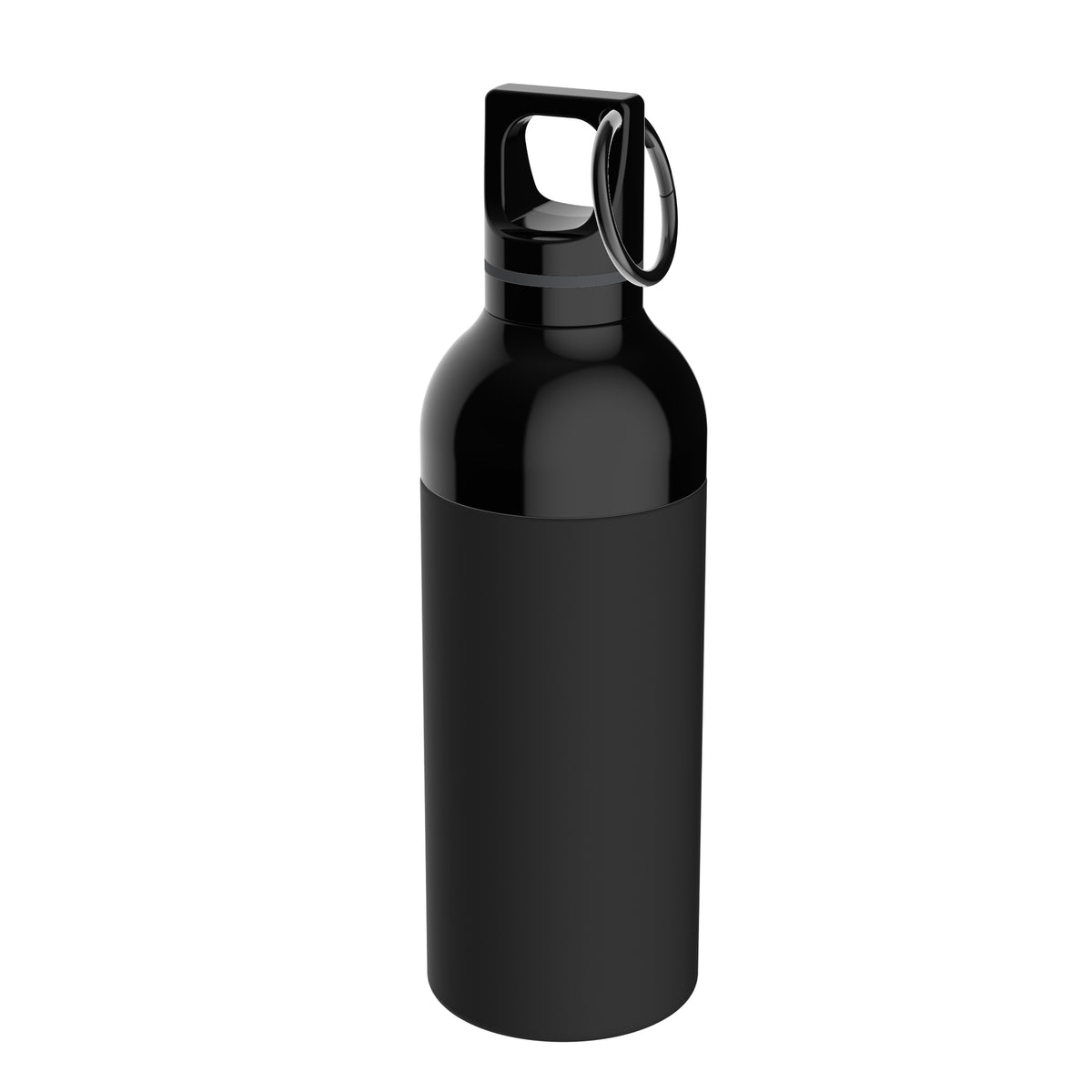 Flasche: schwarz, Ring: dunkelgrau