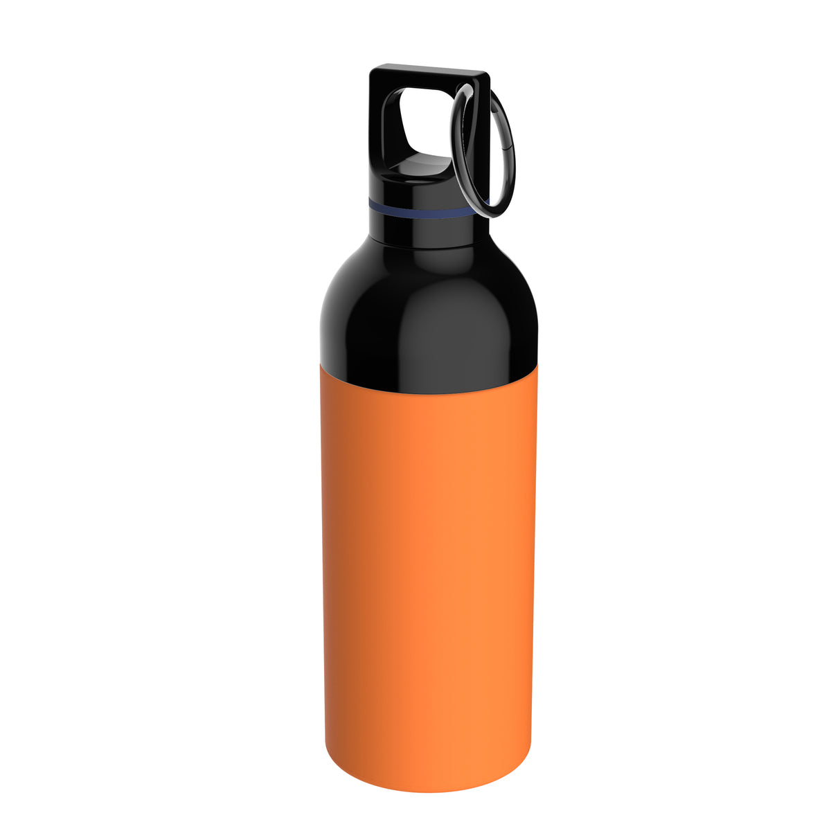 Flasche: orange, Ring: dunkelblau