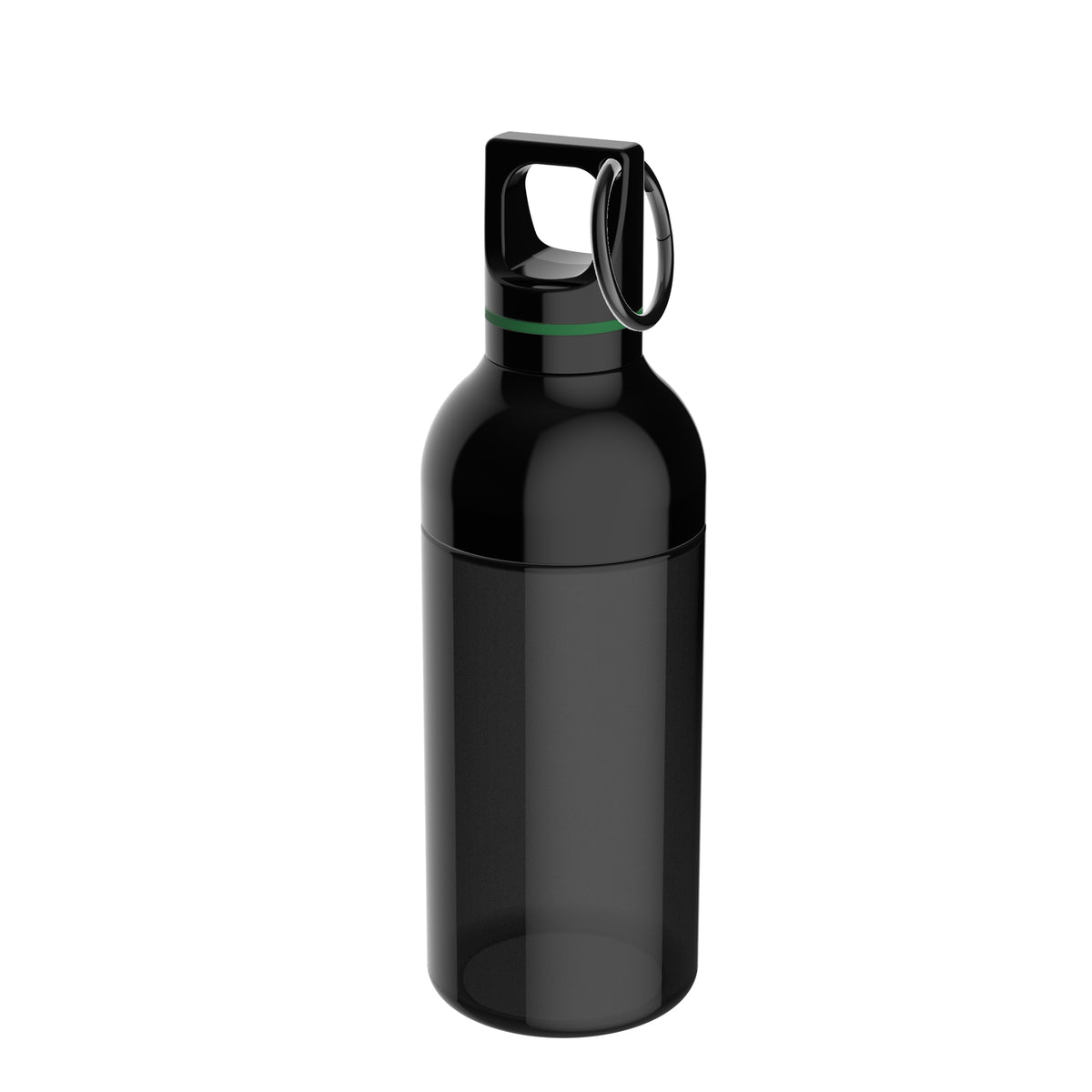 Flasche: schwarz, Ring: grün