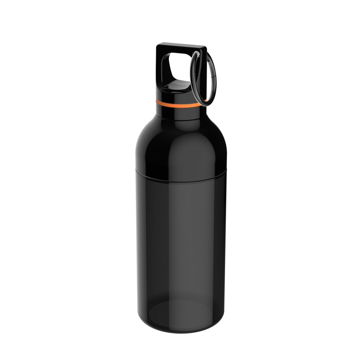 Flasche: schwarz, Ring: orange