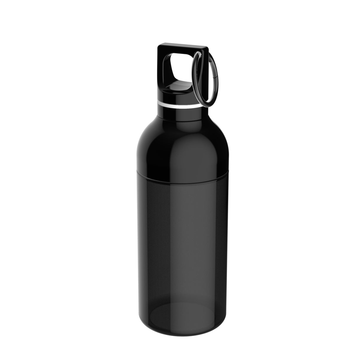 Flasche: schwarz, Ring: weiß