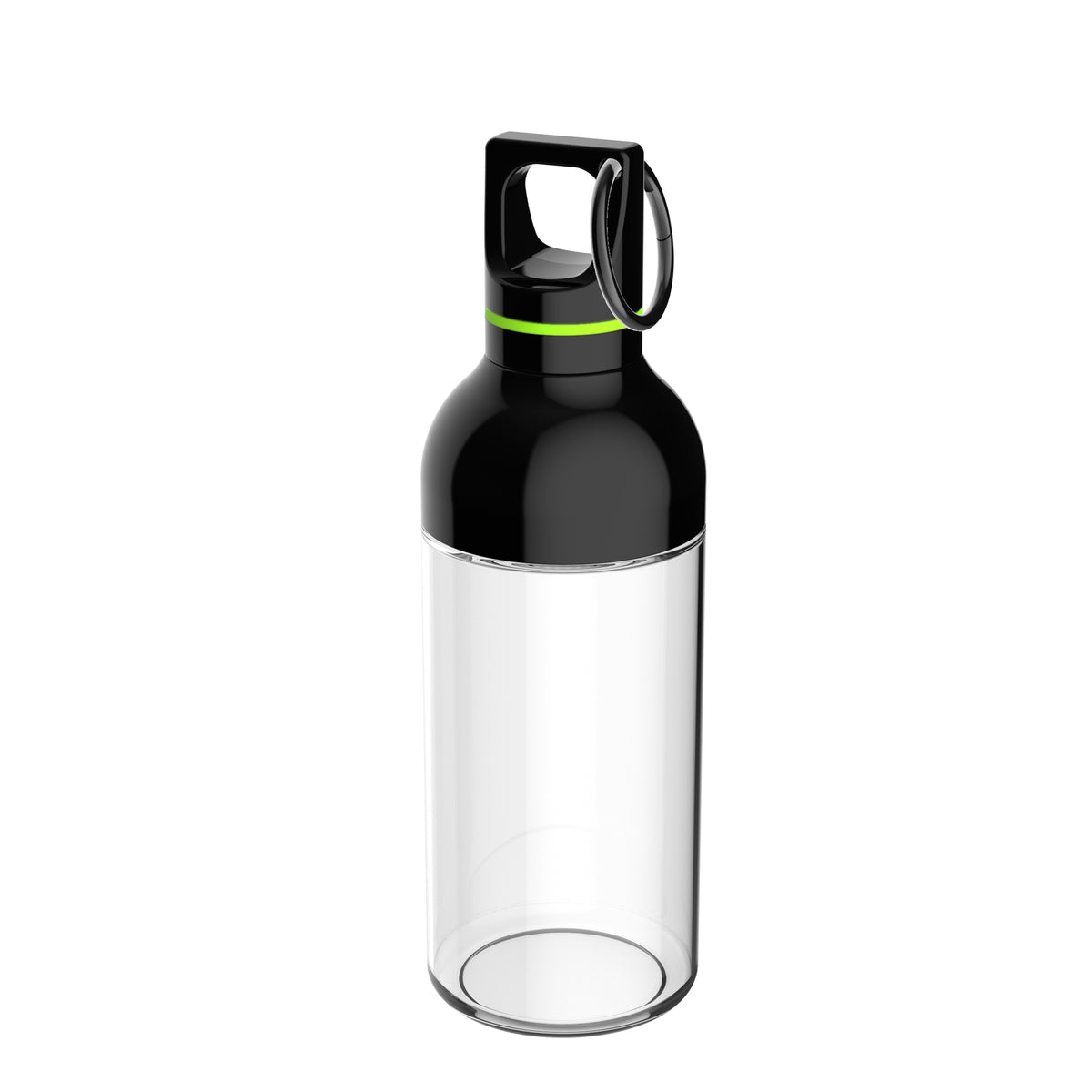 Flasche: transparent, Ring: hellgrün