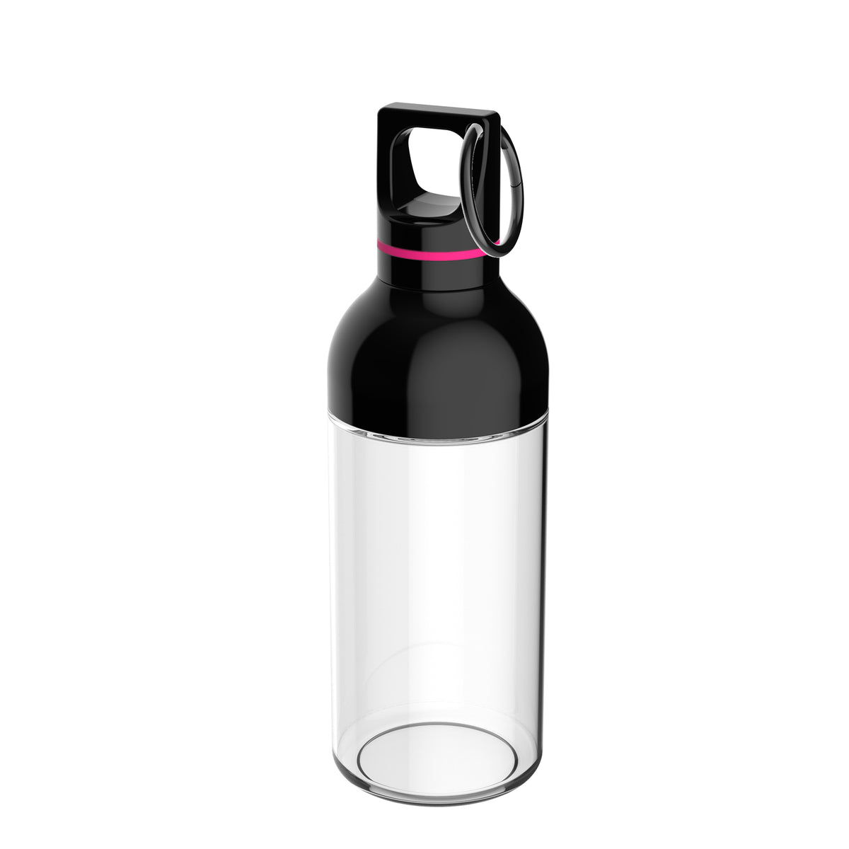 Flasche: transparent, Ring: magenta