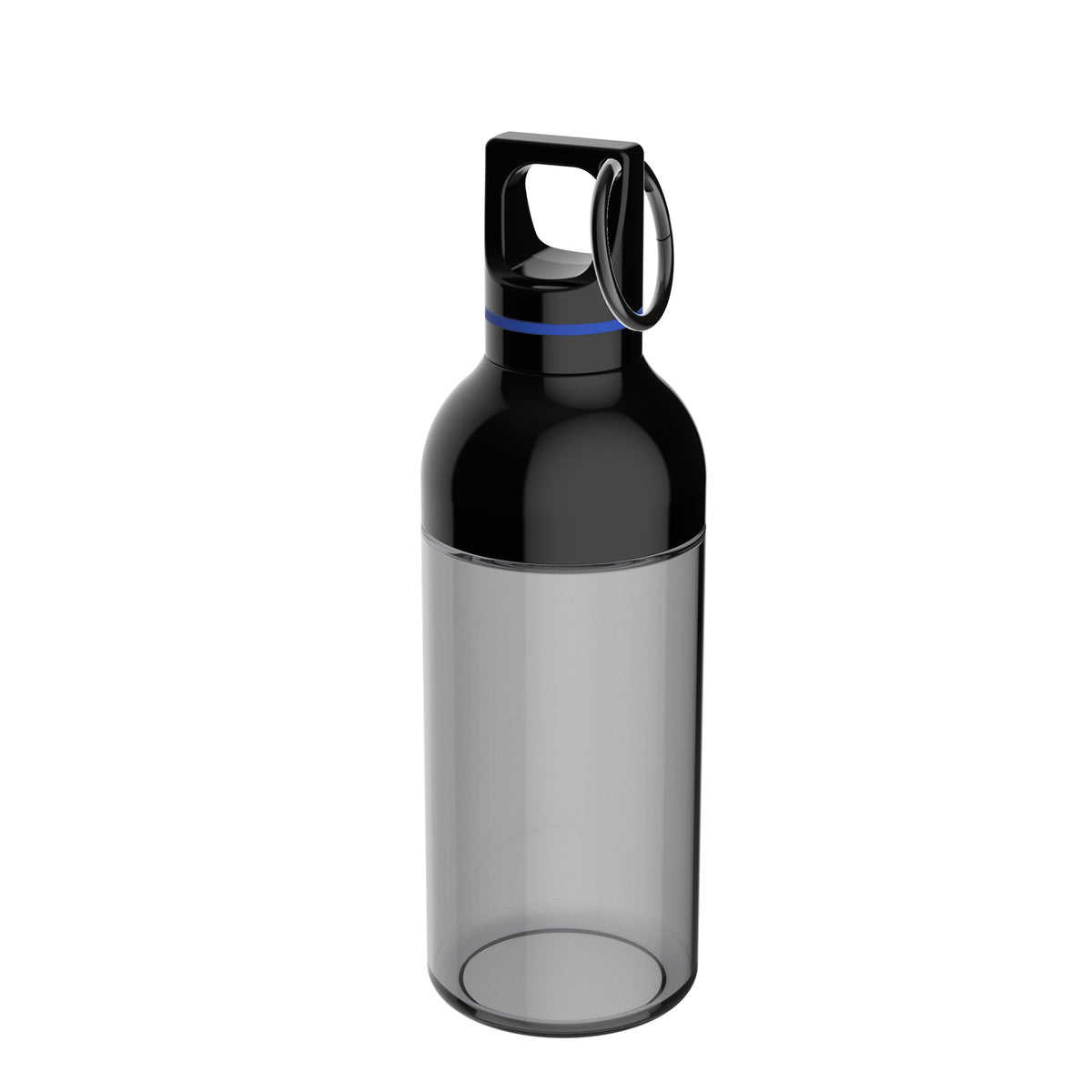 Flasche: grau, Ring: blau