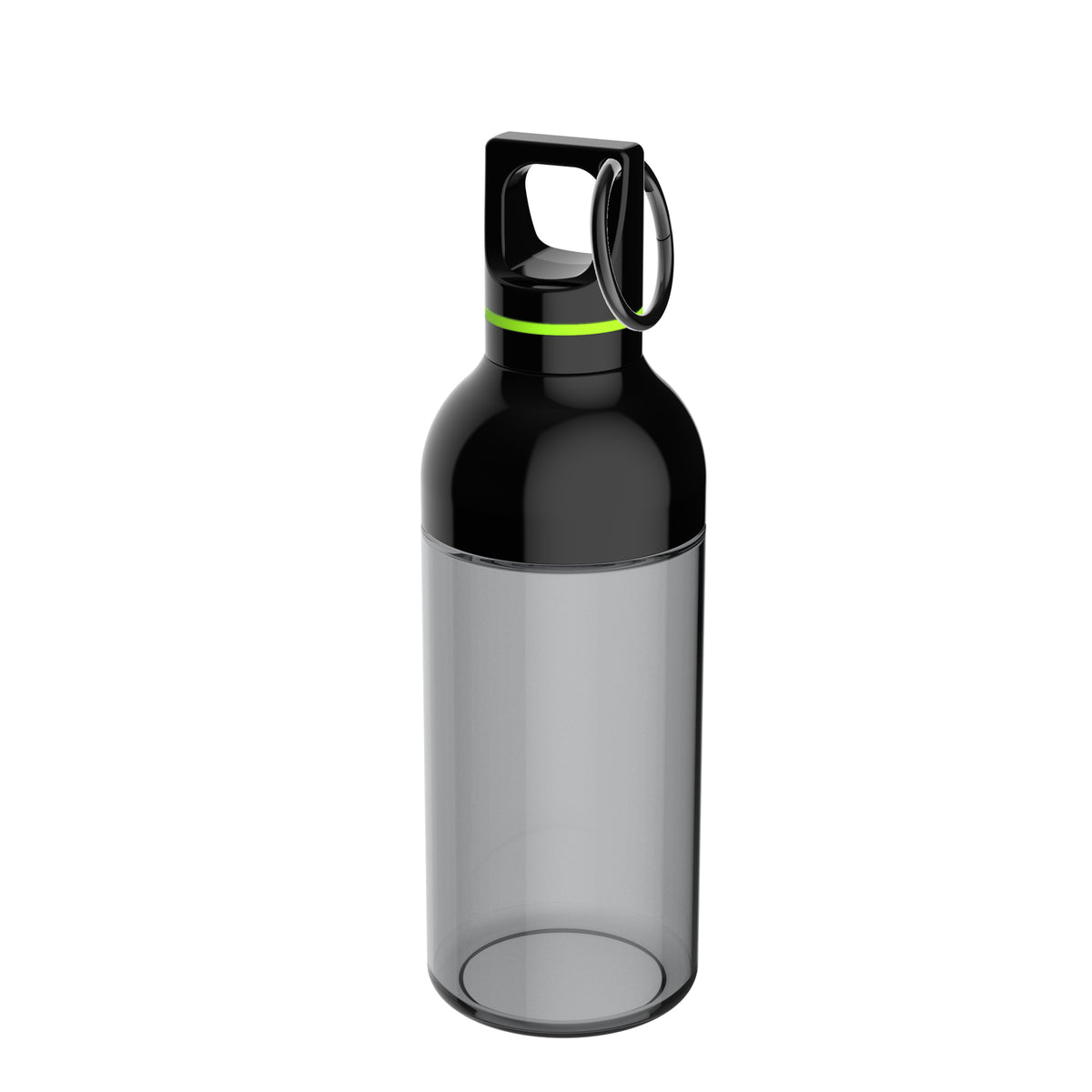 Flasche: grau, Ring: hellgrün