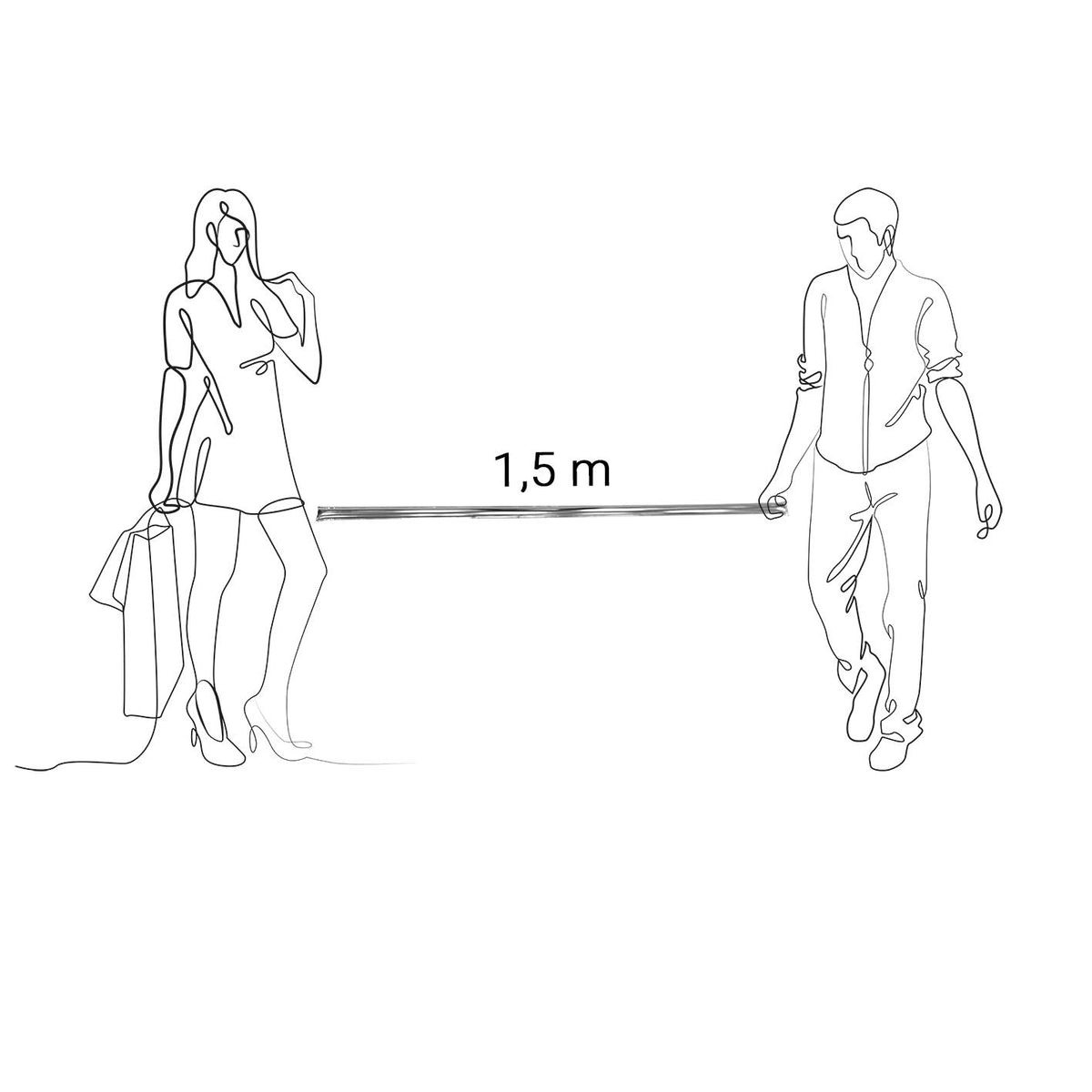 Abstandsstick „Distance“, selbstaufblasend