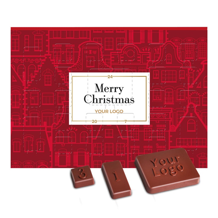 Adventskalender 24 Türchen mit Logo, geschlossen