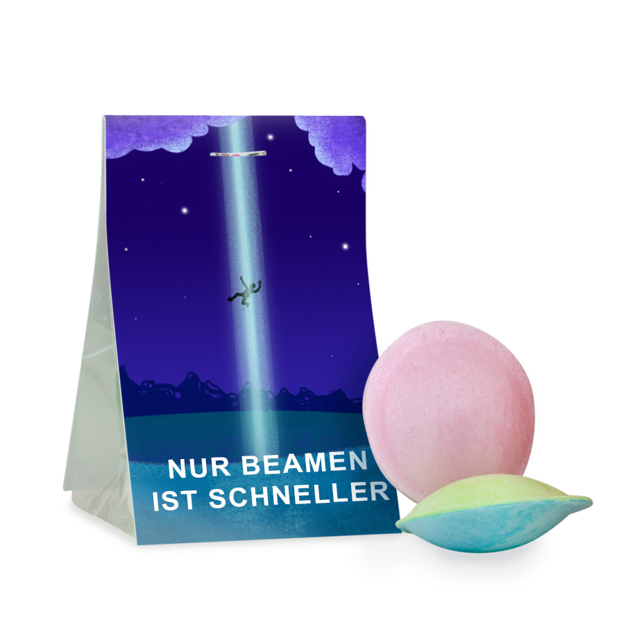 Brause Ufos im Tütchen 2 g mit Logo – Beispielmotiv