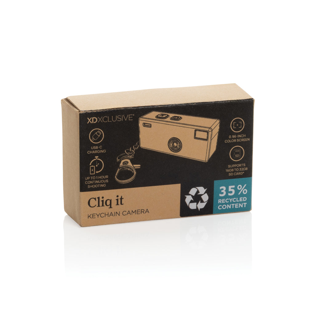 Cliq It Kamera-Schlüsselanhänger aus RCS recyceltem ABS