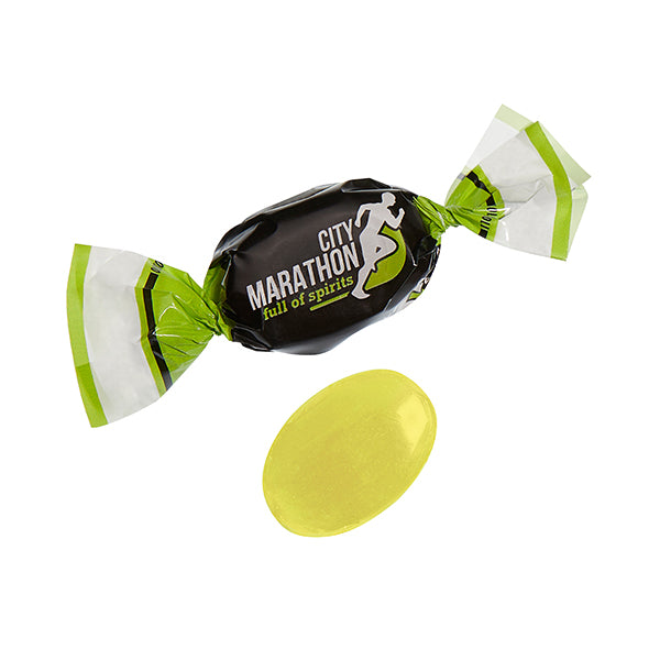 Dextro Energy Bonbons Zitrone im Werbewickel mit Logo im Streudruck
