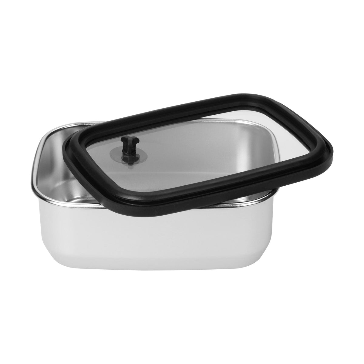 Edelstahl-Lunchbox mit Glasdeckel „RILO“, 550 ml