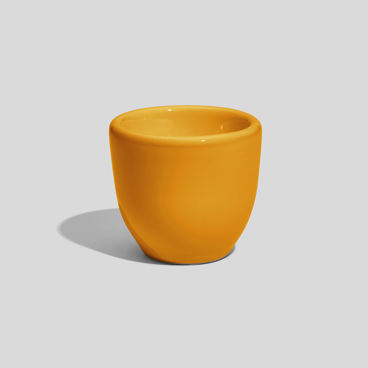 Eierbecher aus Keramik mit Wulstrand, 6 cm hoch – Gelb
