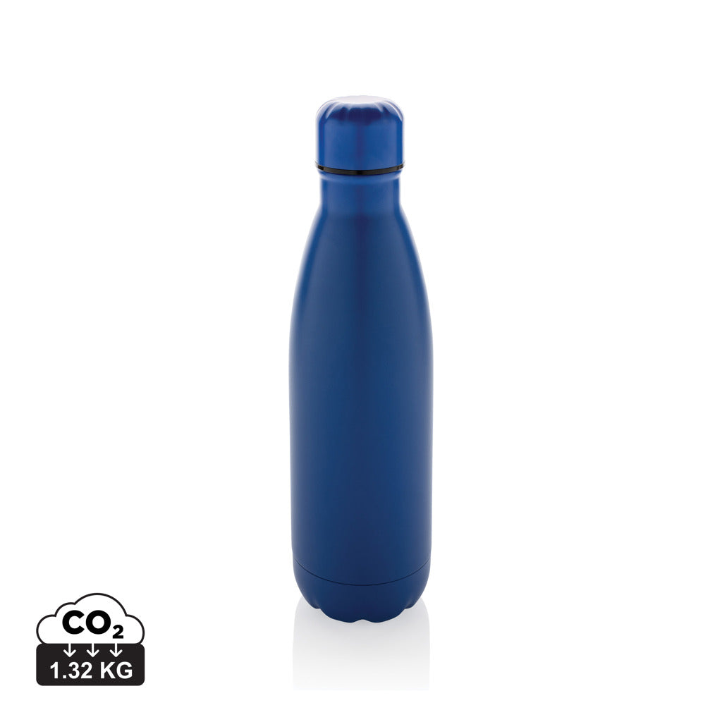 Eureka einwandige Wasserflasche aus RCS rec. Stainless-Steel – blau