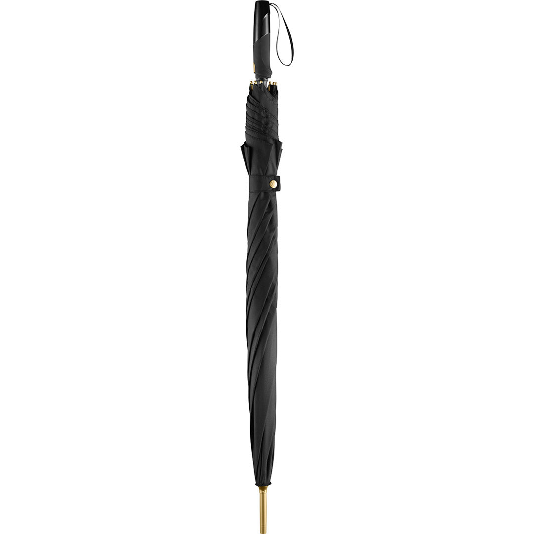 FARE Gästeschirm Precious mit Alu Stock – Schwarz/gold