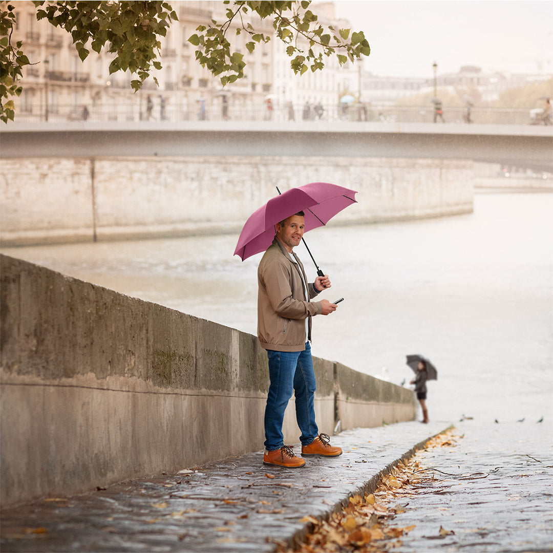 FARE Leichter Automatik Stockschirm mit Softgriff – Bordeaux