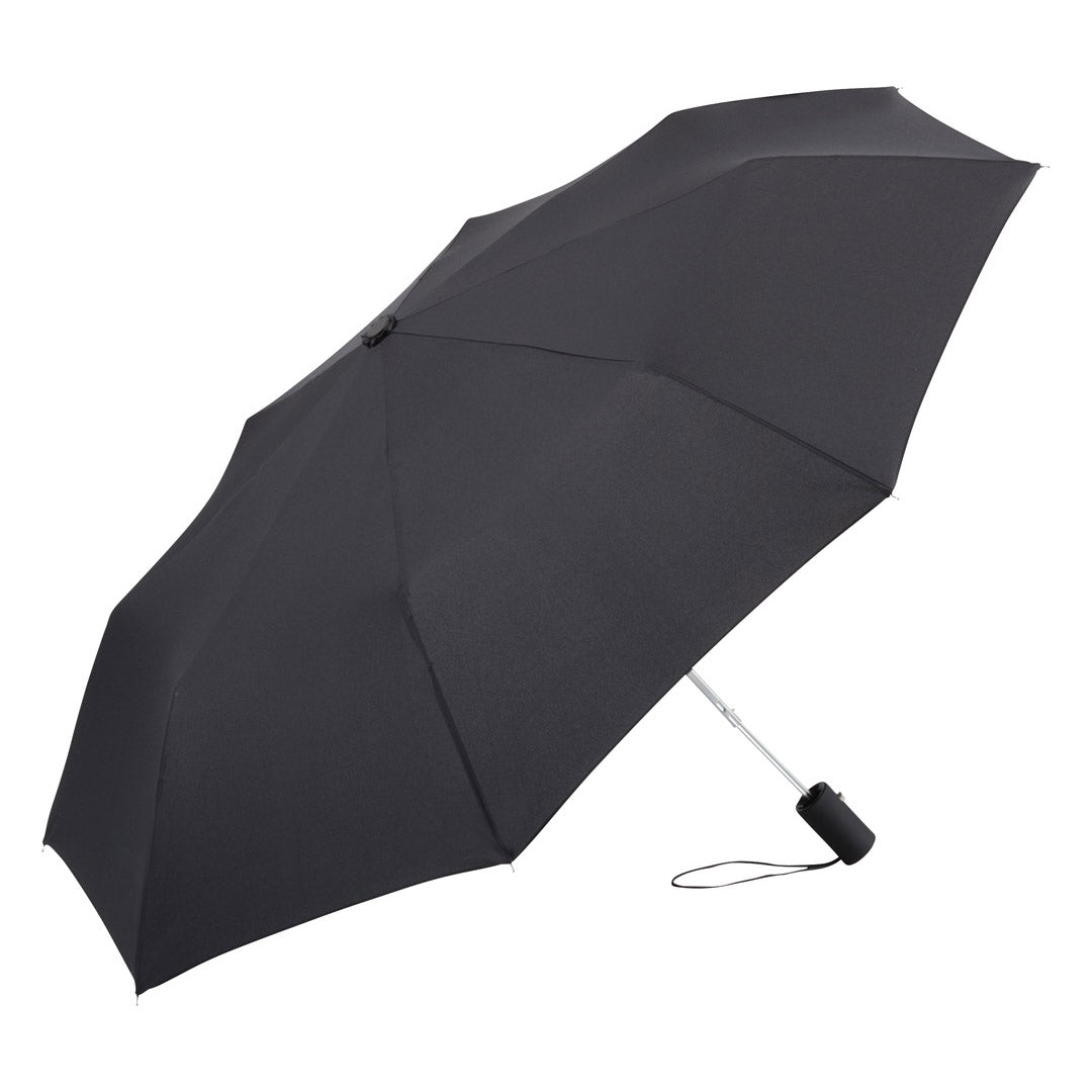 FARE Mini Taschenschirm AC mit Chromdetails – Schwarz