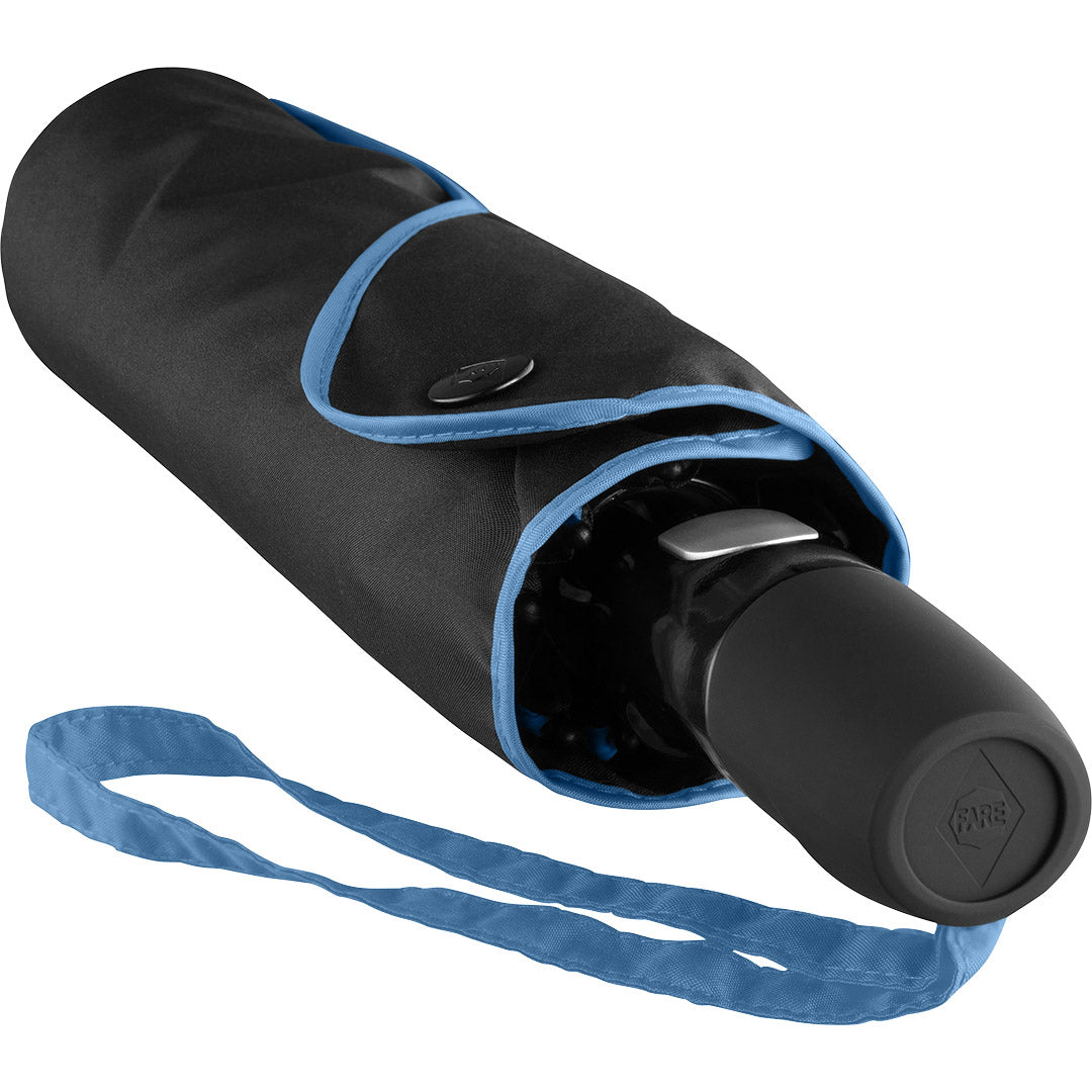 FARE Oversize Taschenschirm Seam mit Farbnähten – Schwarz / Blau