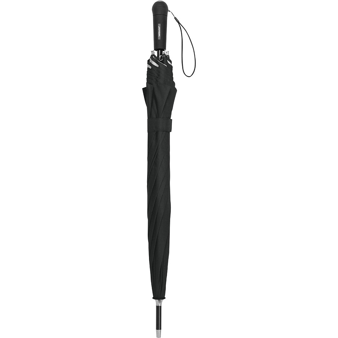 FARE Safebrella LED Stockschirm mit Automatik – Schwarz