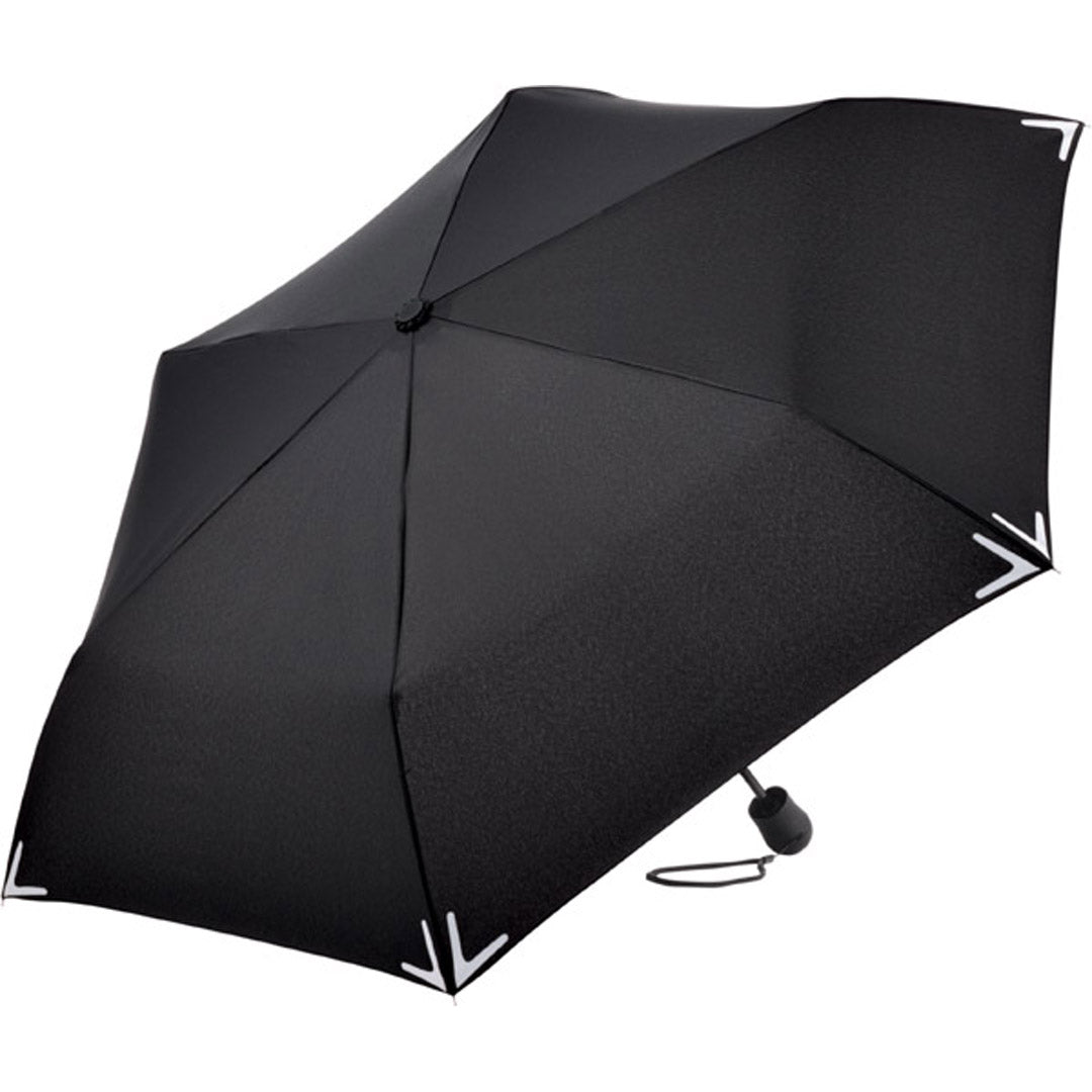 FARE Safebrella Taschenschirm mit LED Leuchte – Schwarz