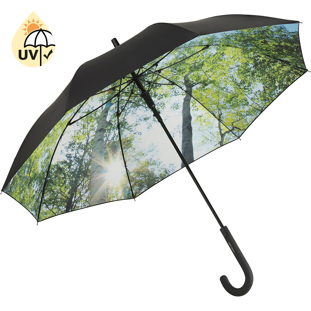 FARE Stockschirm Impressions mit Motiv innen – Schwarz/wald / Design