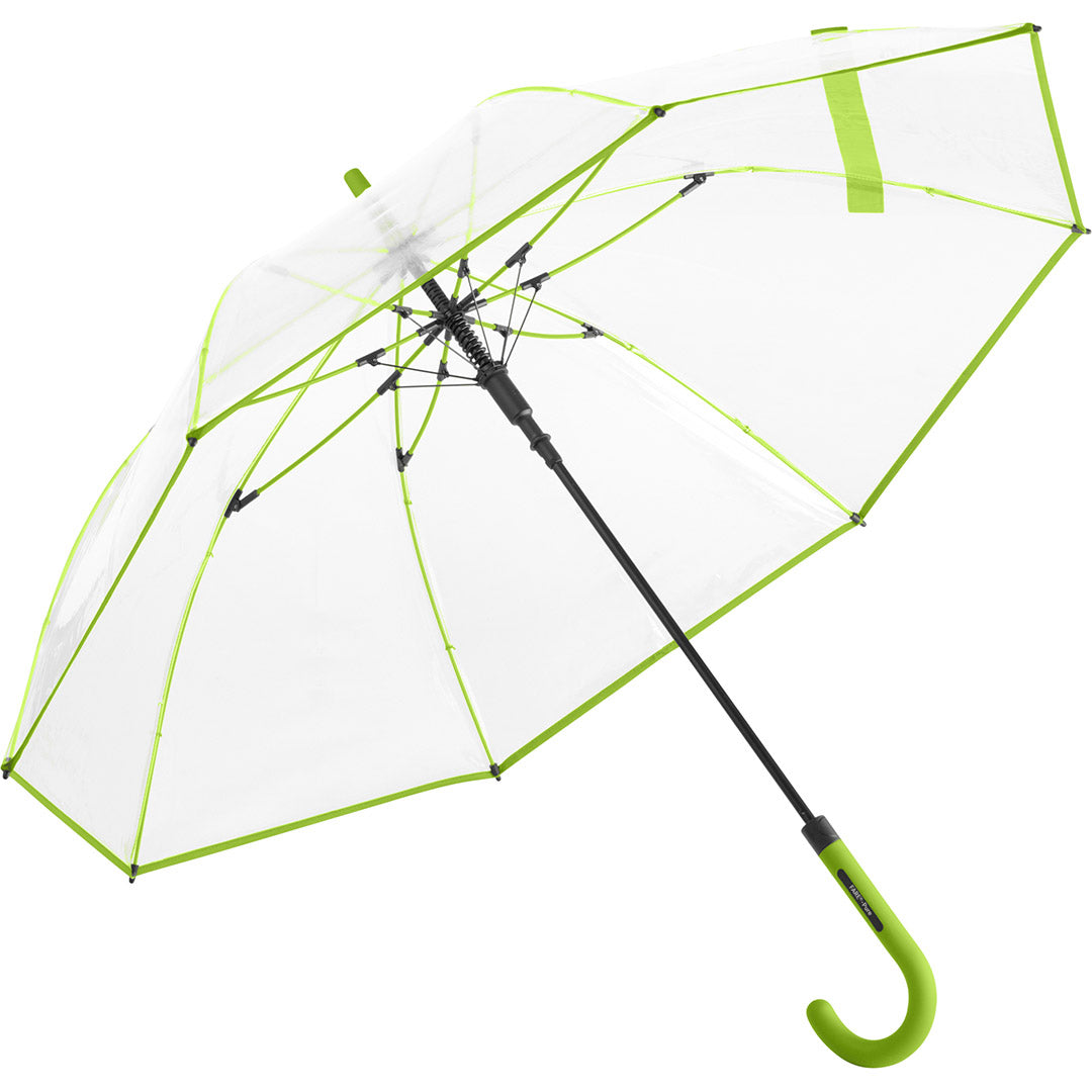FARE Stockschirm Pure mit transparentem Bezug – Transparent / Limette