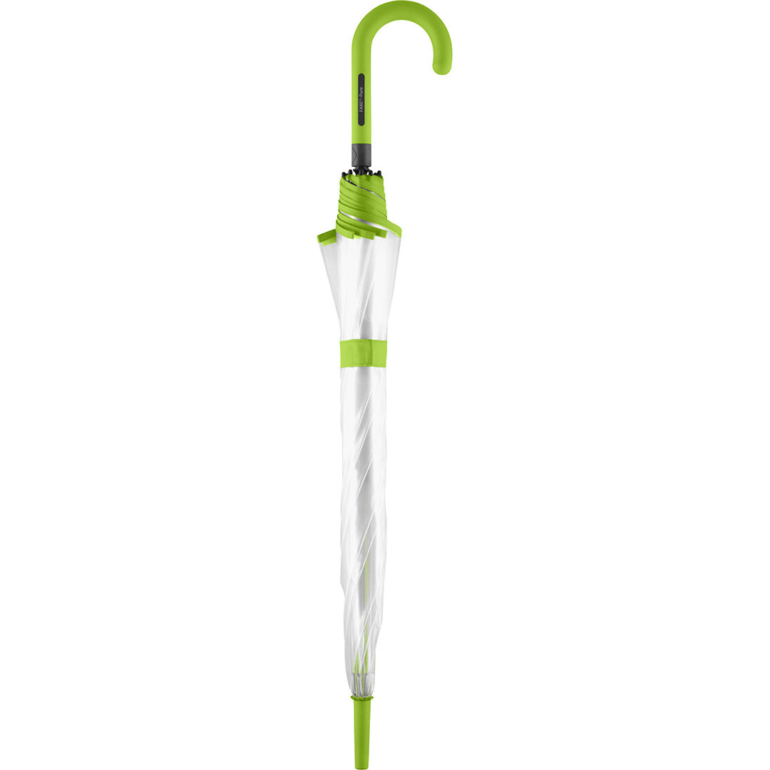 FARE Stockschirm Pure mit transparentem Bezug – Transparent / Limette