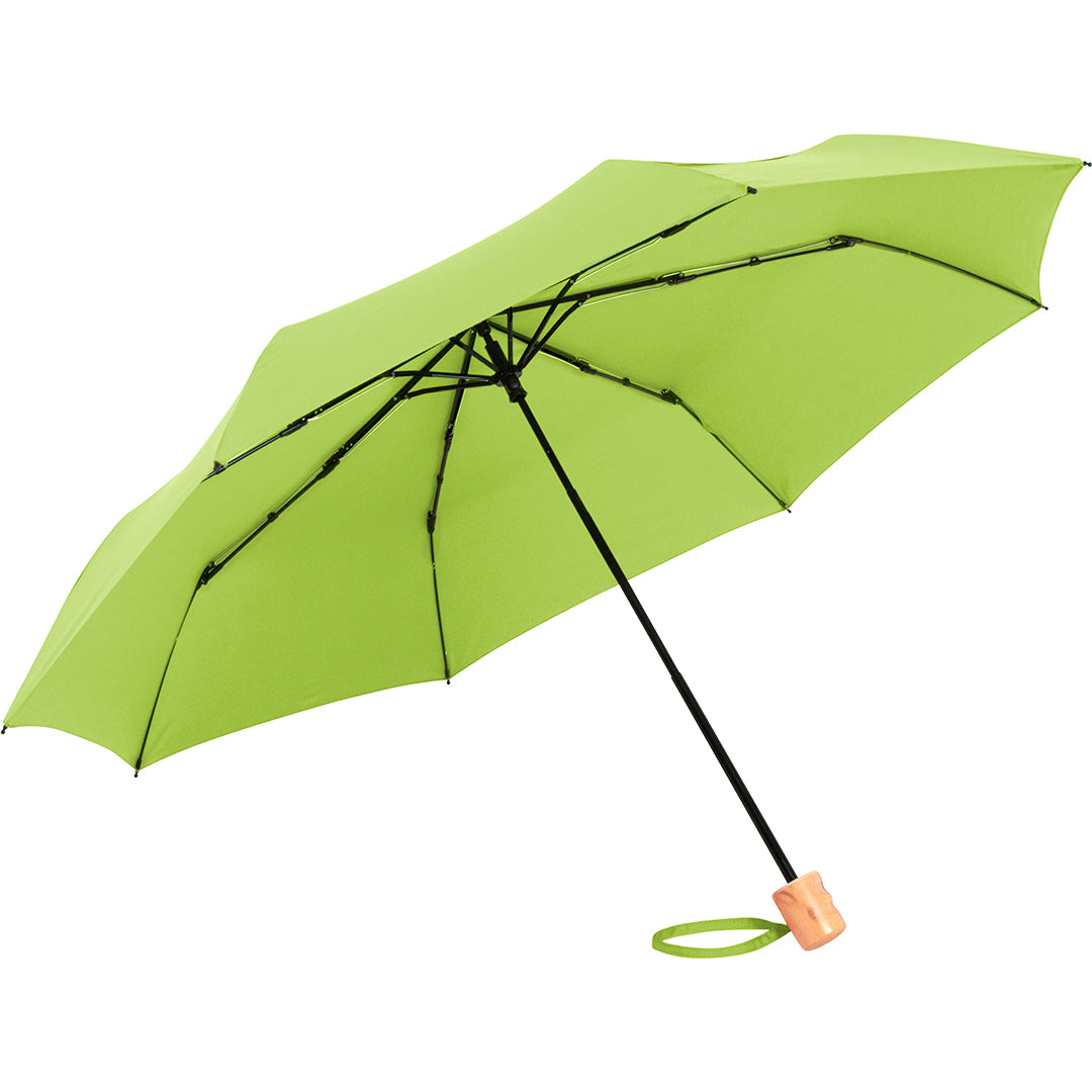 FARE Taschenschirm mit Echtholzgriff – Limette wS