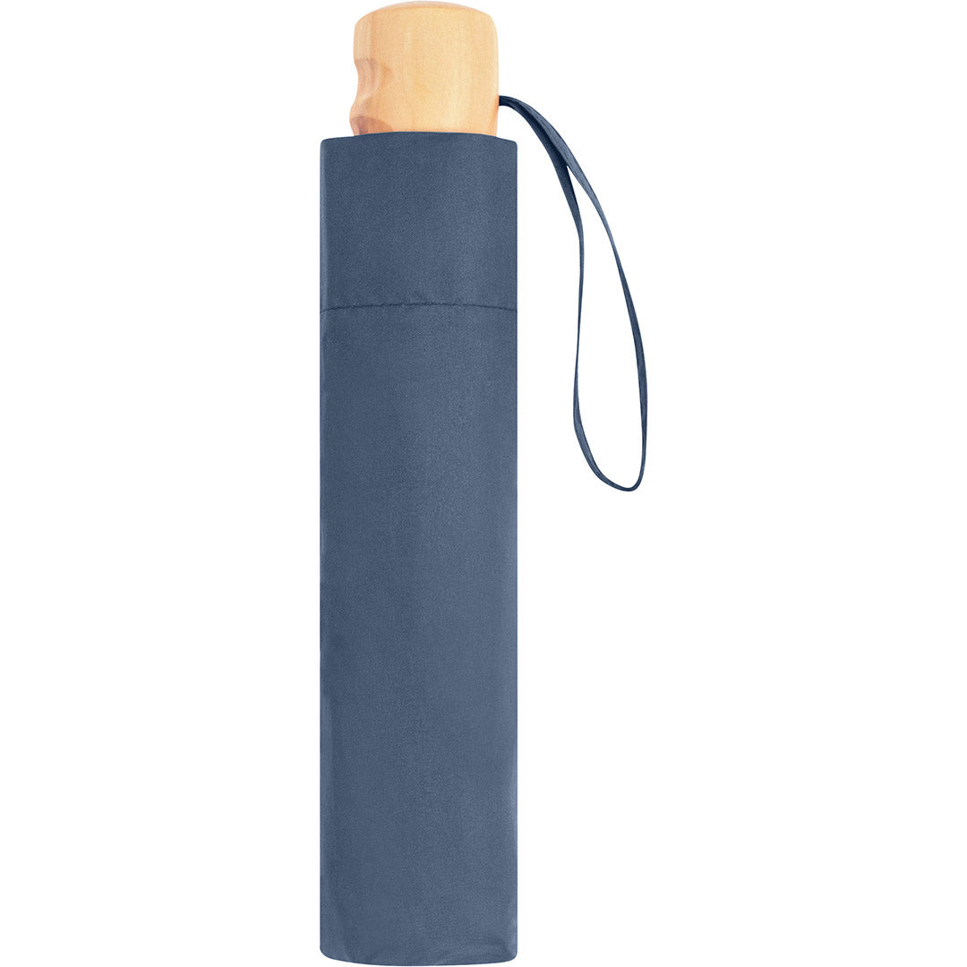 FARE Taschenschirm mit Echtholzgriff – Marine wS