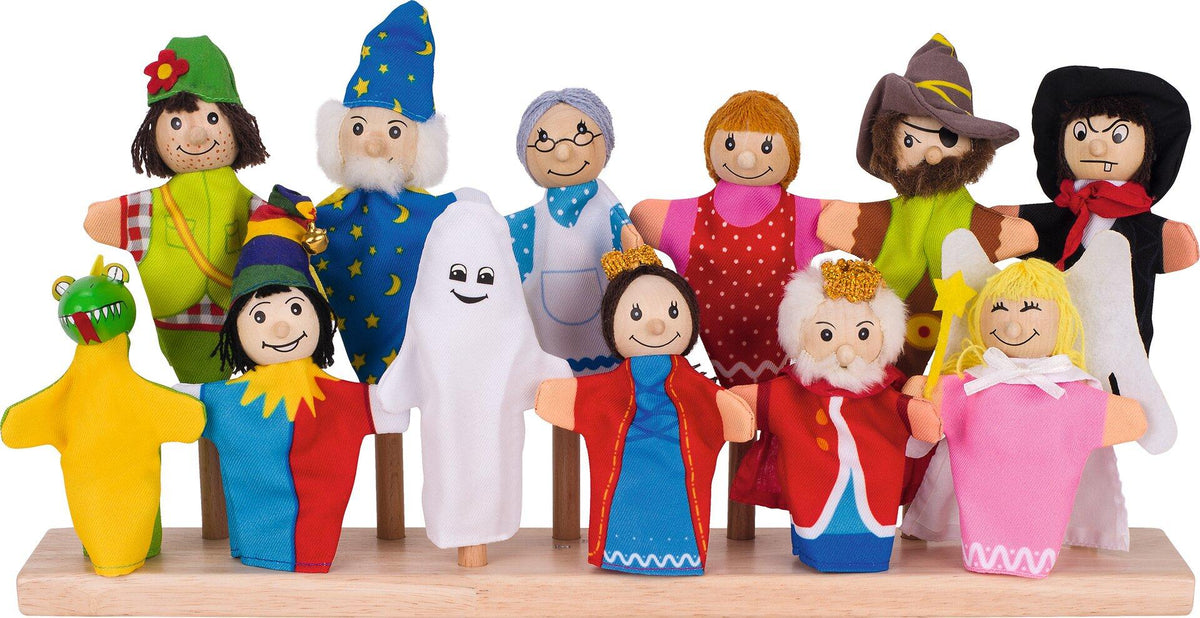 Fingerpuppen Figurenset mit Zauberer und Prinzessin – Ansicht