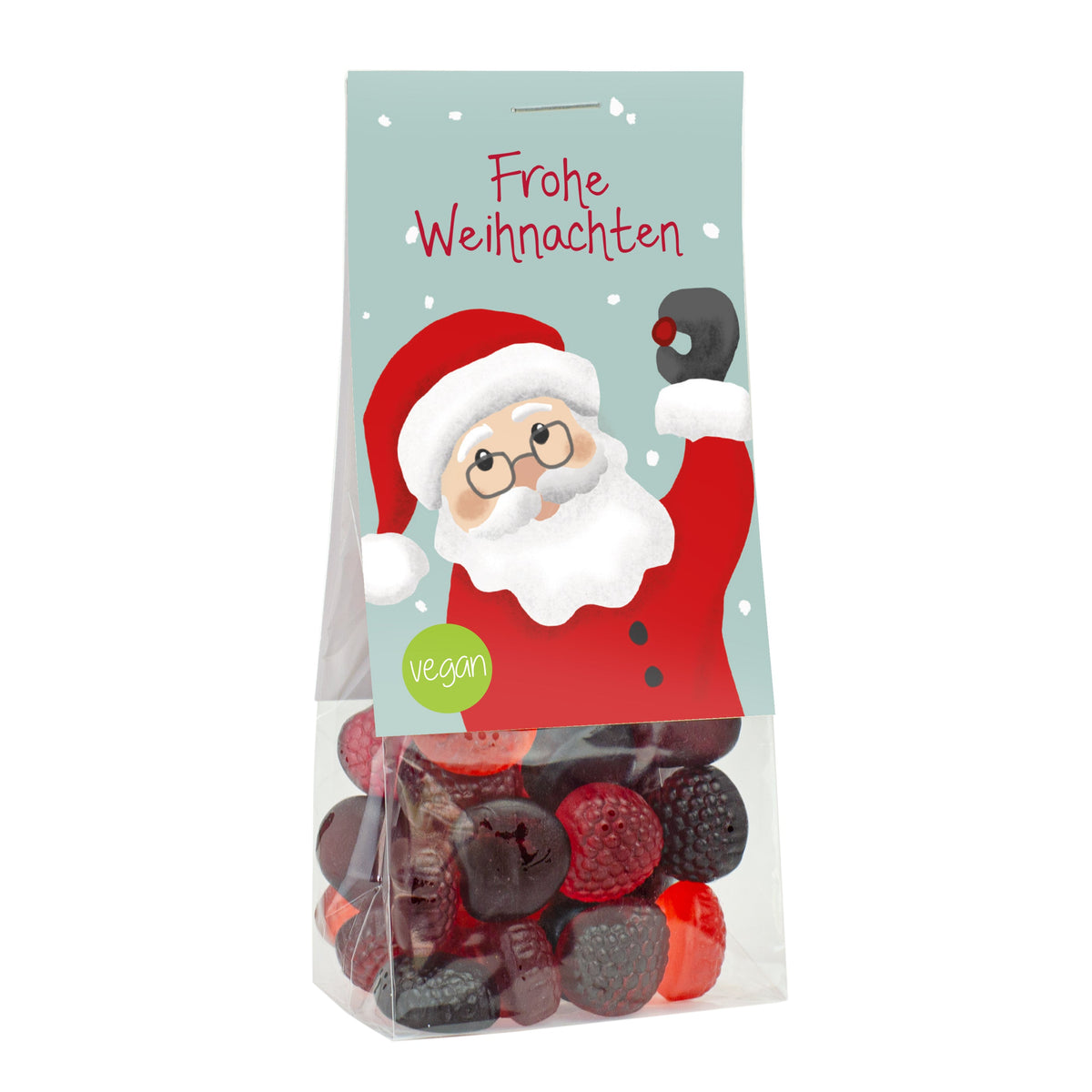 Fruchtgummi Waldfrüchte zu Weihnachten im Beutel 55 g – Beispielmotiv