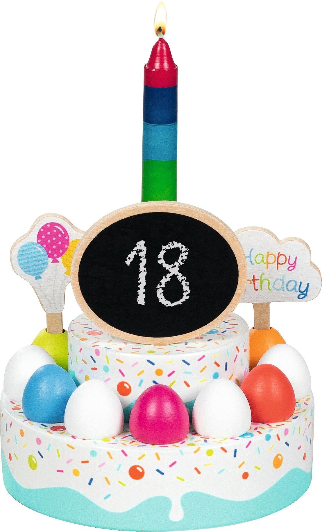 Geburtstagstorte Happy Birthday aus Holz von goki – Ansicht