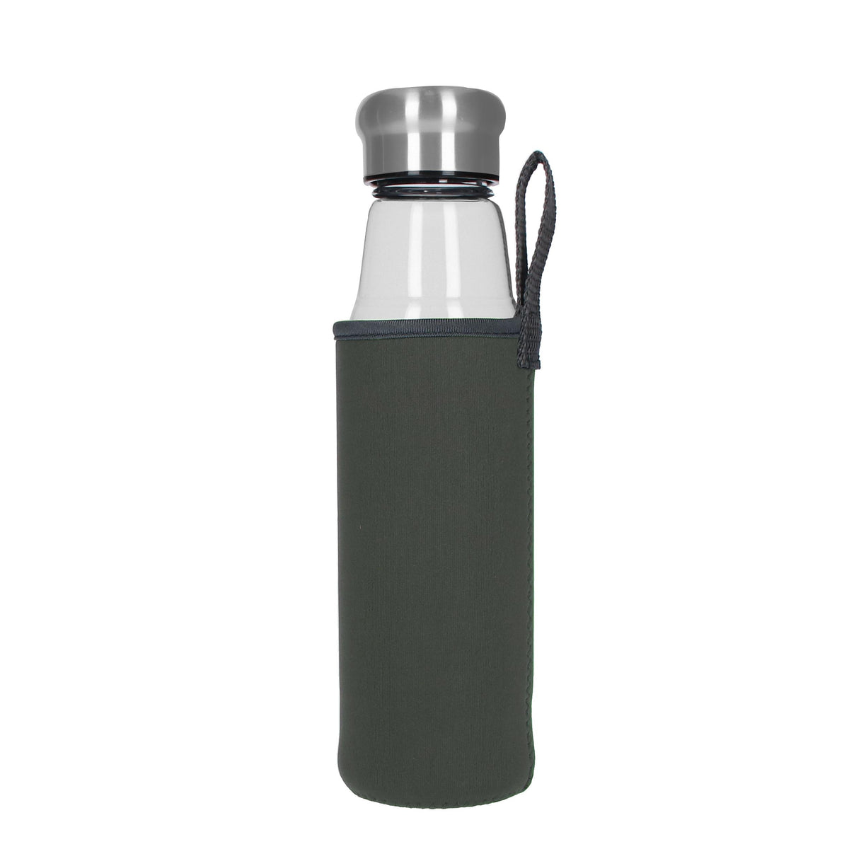 Glasflasche mit Hülle „Life“ 0,55 l – Transparent