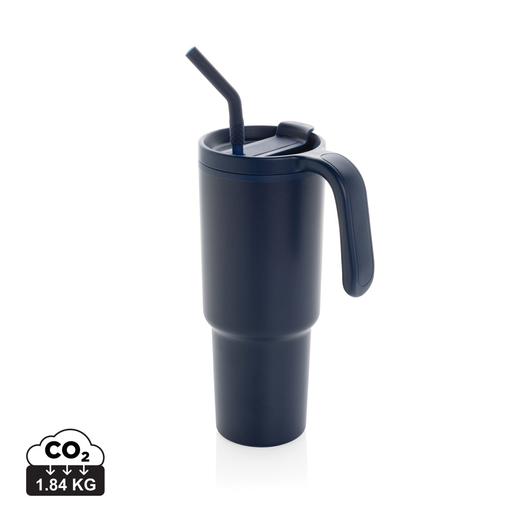 Graphic 360 Becher aus RCS-zertifiziert recyc. Stahl, 900ml – navy blau