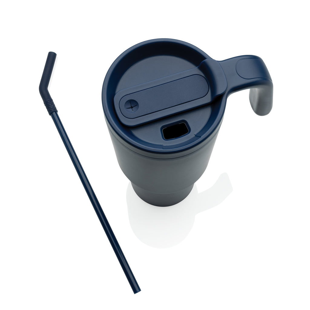 Graphic 360 Becher aus RCS-zertifiziert recyc. Stahl, 900ml – navy blau