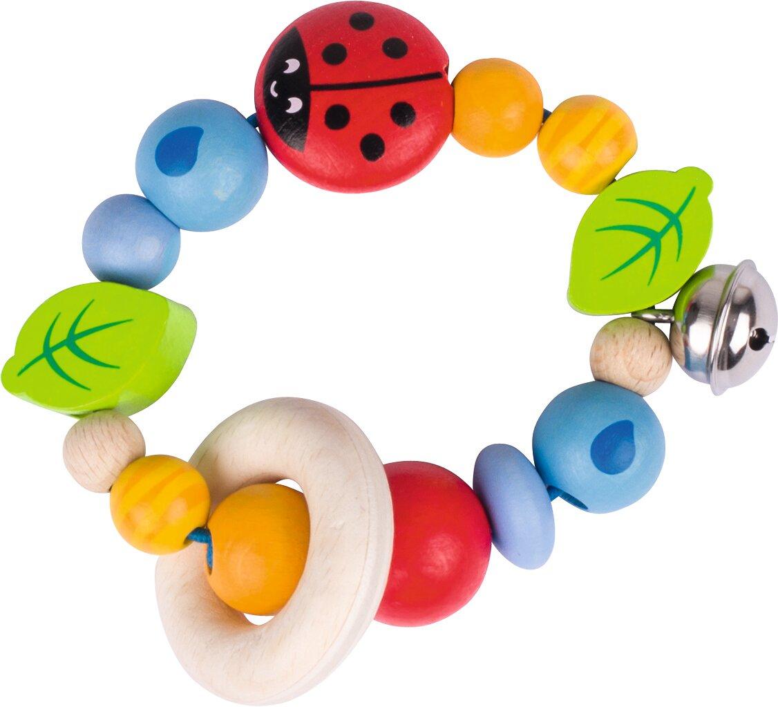 Greifling Marienkäfer mit Blättern und Glöckchen – Gesamtansicht