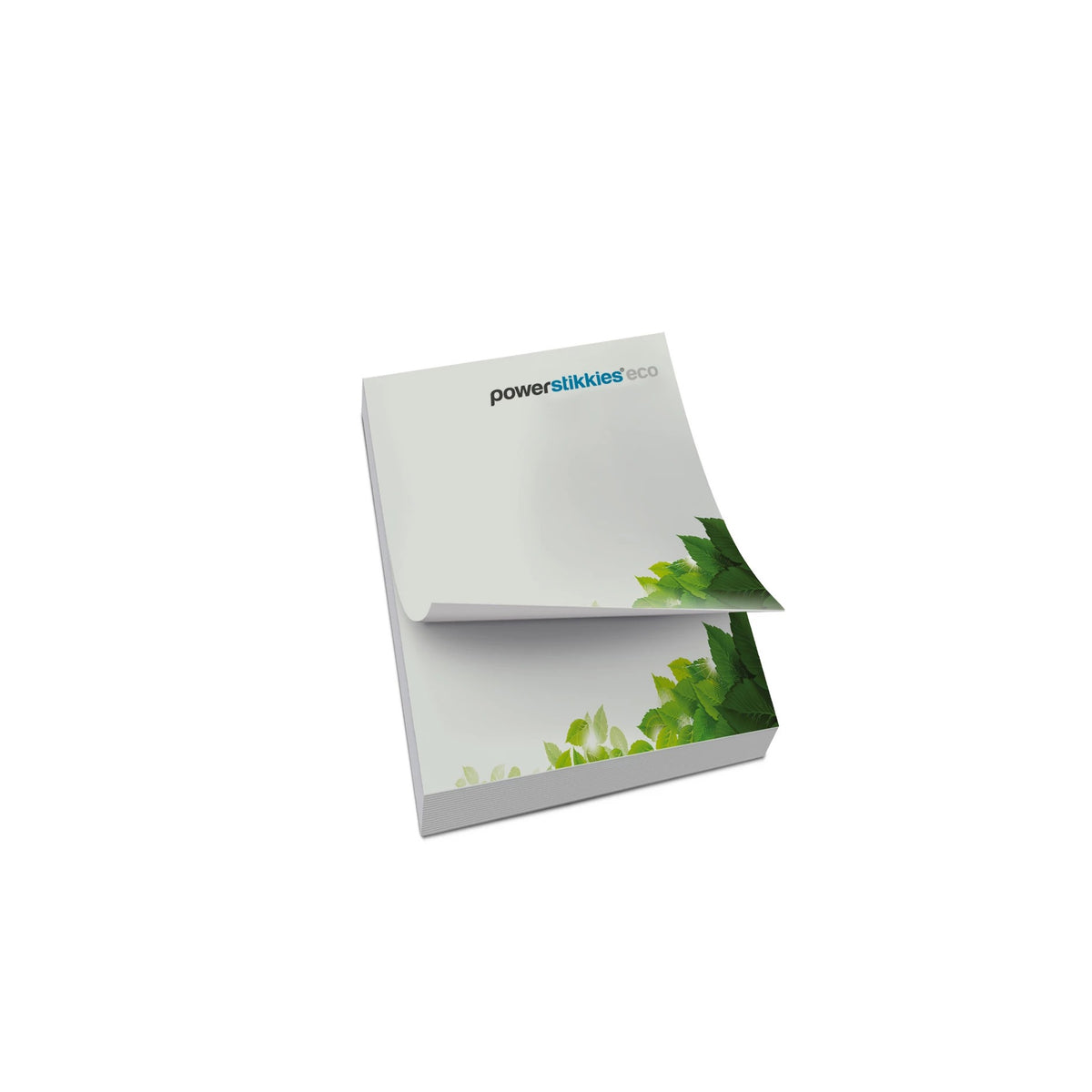 Haftnotizen naturweiß 50 x 70 mm mit Logo bedrucken – Ansicht