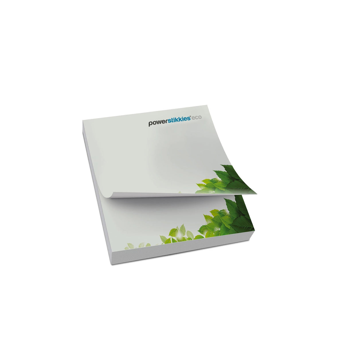 Haftnotizen naturweiß 70 x 70 mm mit Logo – Ansicht