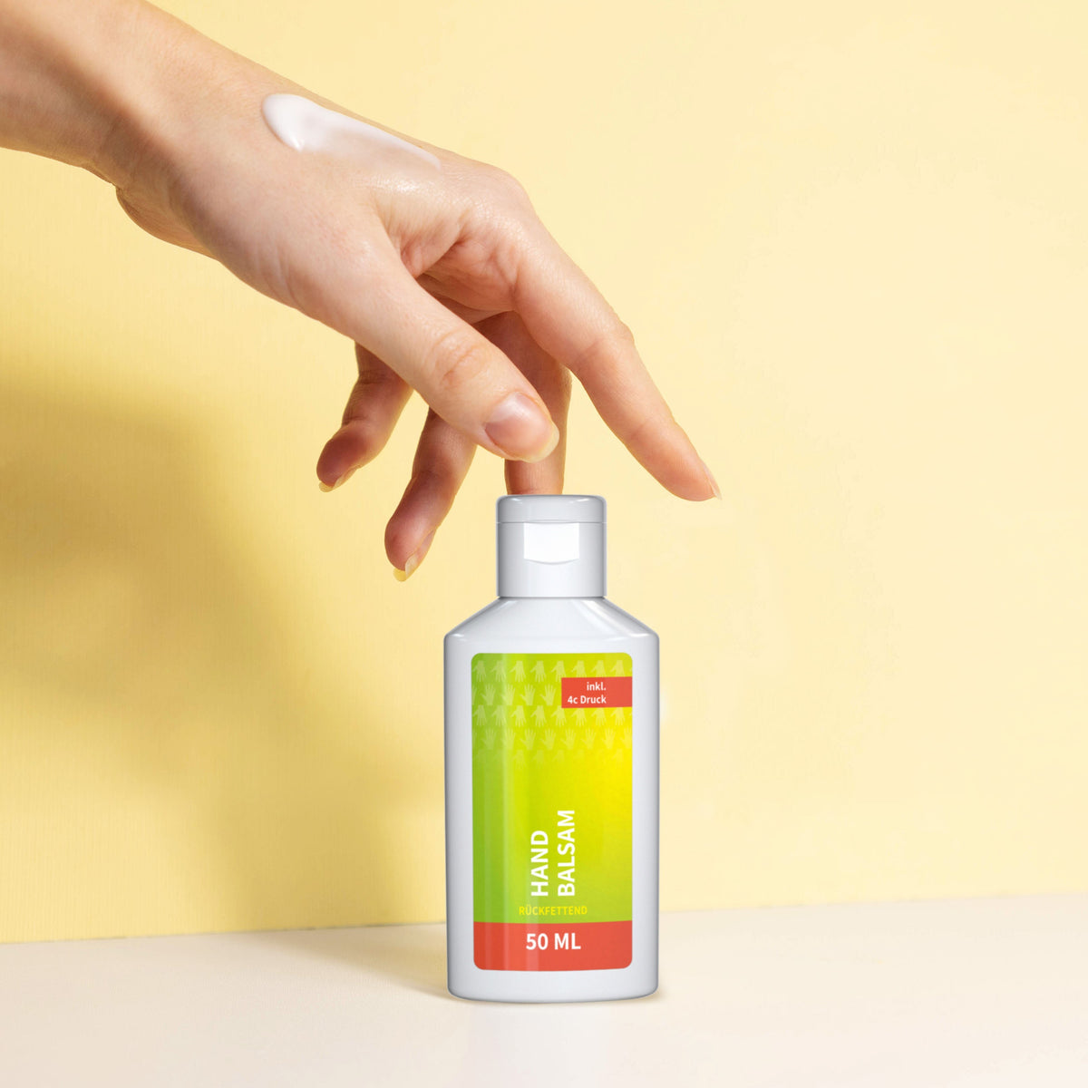 Handbalsam Ingwer Limette 50 ml Flasche mit glänzendem Etikett