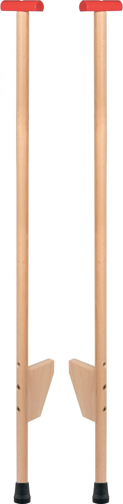 Holzstelzen mit verstellbarer Tritthöhe von goki – Ansicht