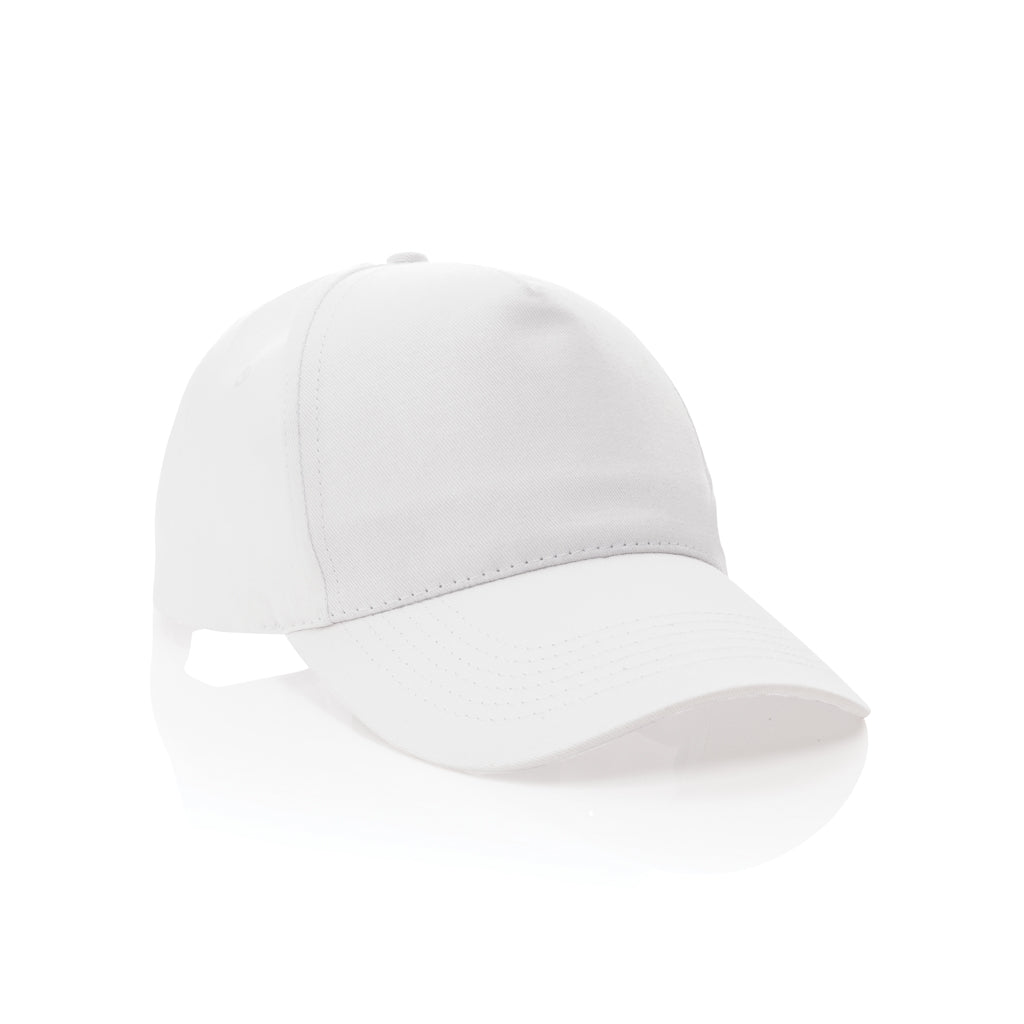 Impact 5 Panel Kappe aus 190gr rCotton mit AWARE™ Tracer – weiß