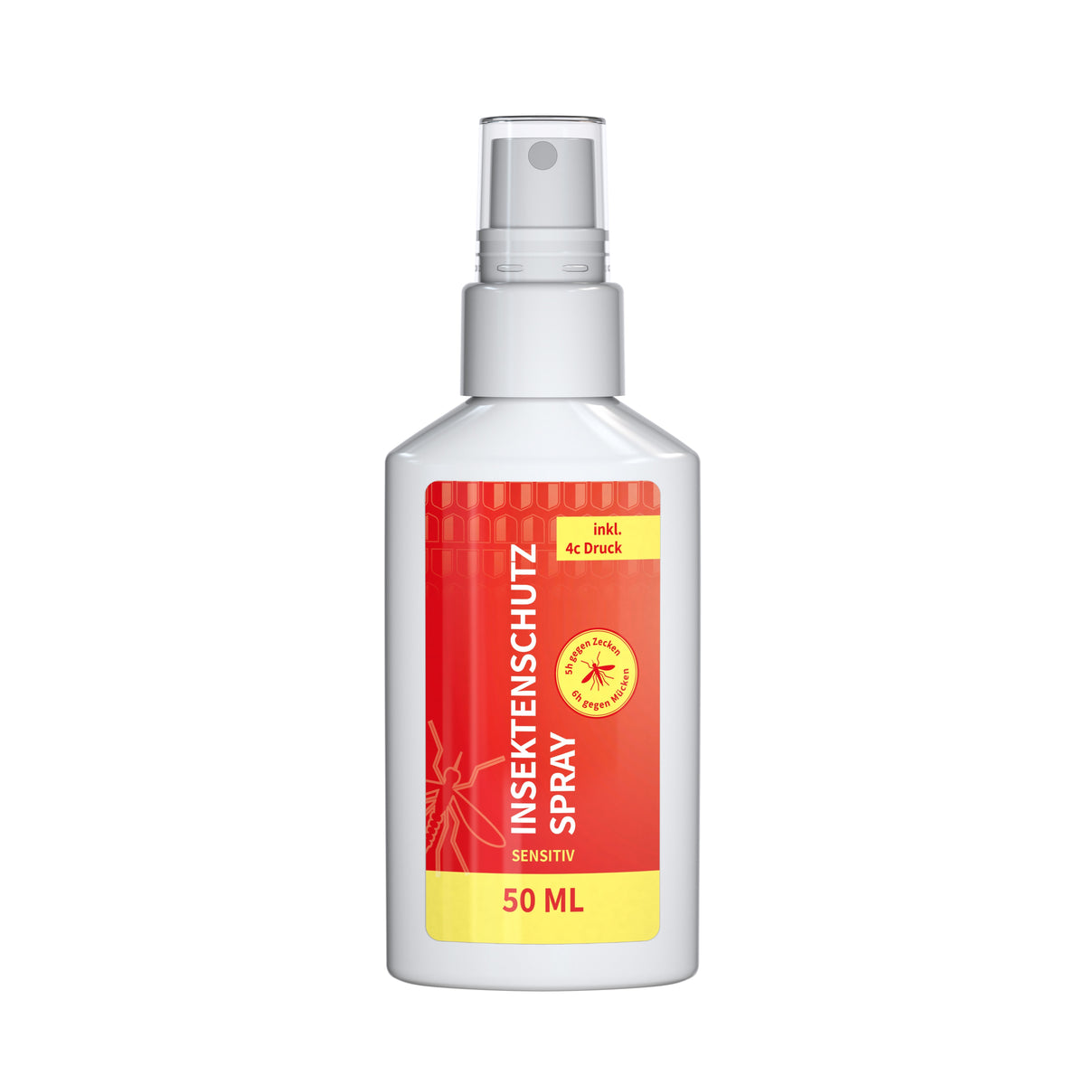 Insektenschutzspray 50 ml Sprühflasche mit Etikett rundum